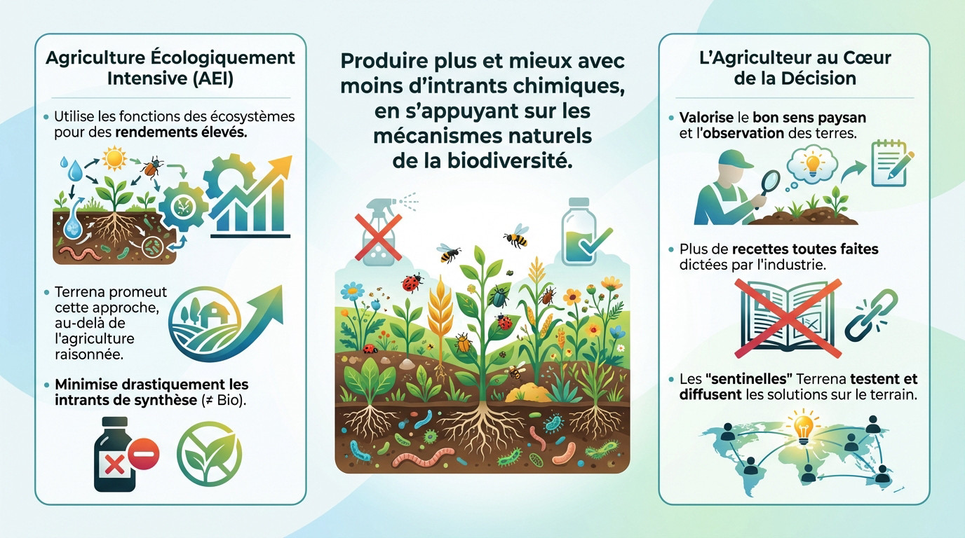 Agriculteur de la coopérative Terrena dans un champ cultivé selon l'AEI