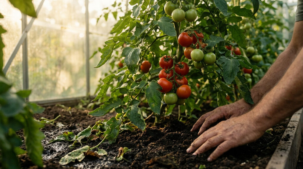 Tomato plants thriving in a greenhouse, ideal for early planting in 2026