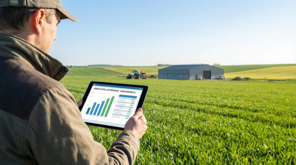 Consultation des aides PAC des agriculteurs sur le site Telepac