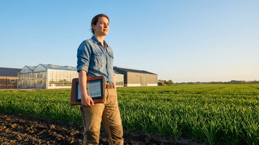 Agriculteur en herbe consultant le Point Accueil Installation pour se lancer dans l'agriculture