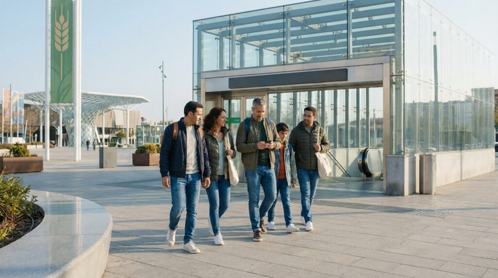 Visiteurs au Salon de l'Agriculture 2026 à Paris, découvrant les animaux et produits locaux