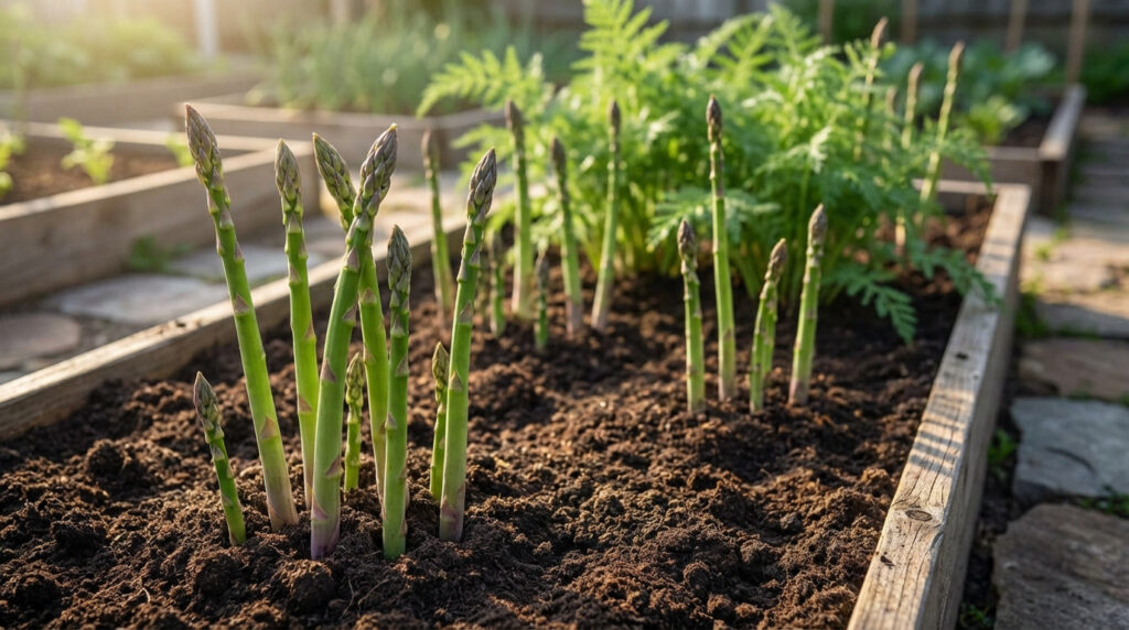 Cultiver des asperges dans un sol bien drainé et équilibré en pH pour une récolte abondante