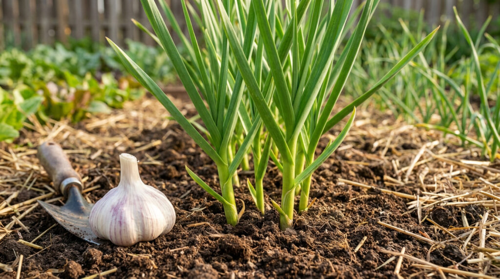 Plantation d'ail maison avec caïeux certifiés pour une récolte abondante