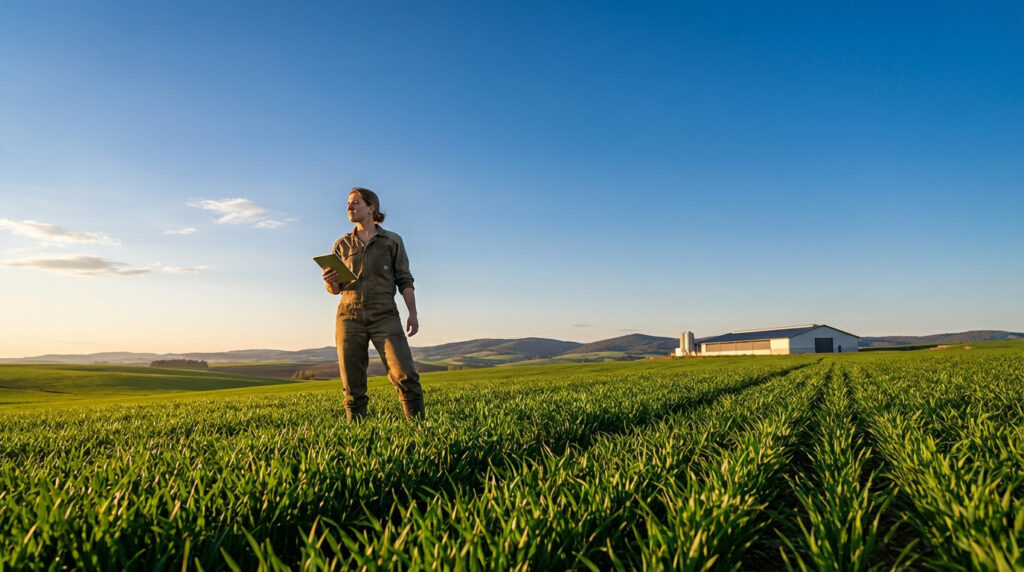 Agriculteur travaillant dans un champ, symbolisant les étapes pour devenir agriculteur rapidement en 2026