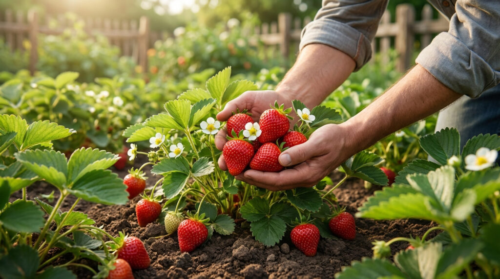 Cultiver des fraises juteuses dans un jardin ensoleillé avec des plants remontants et non-remontants.