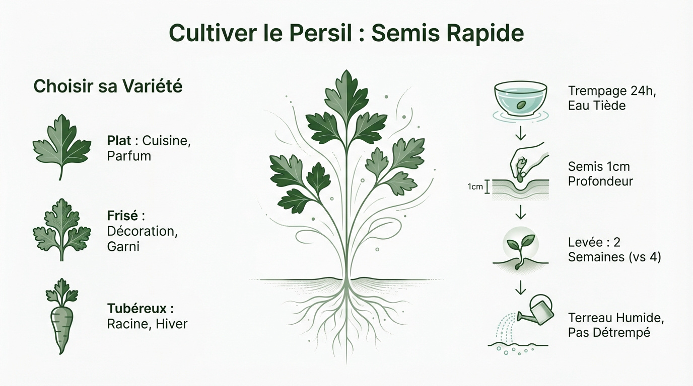 Jeunes pousses de persil en pot pour une culture réussie