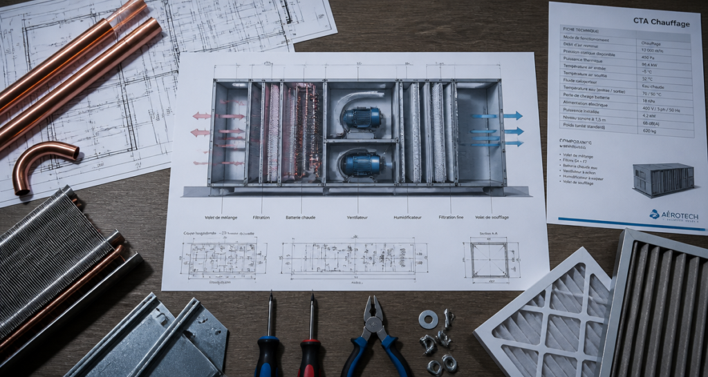 cta chauffage vue technique centrale traitement air