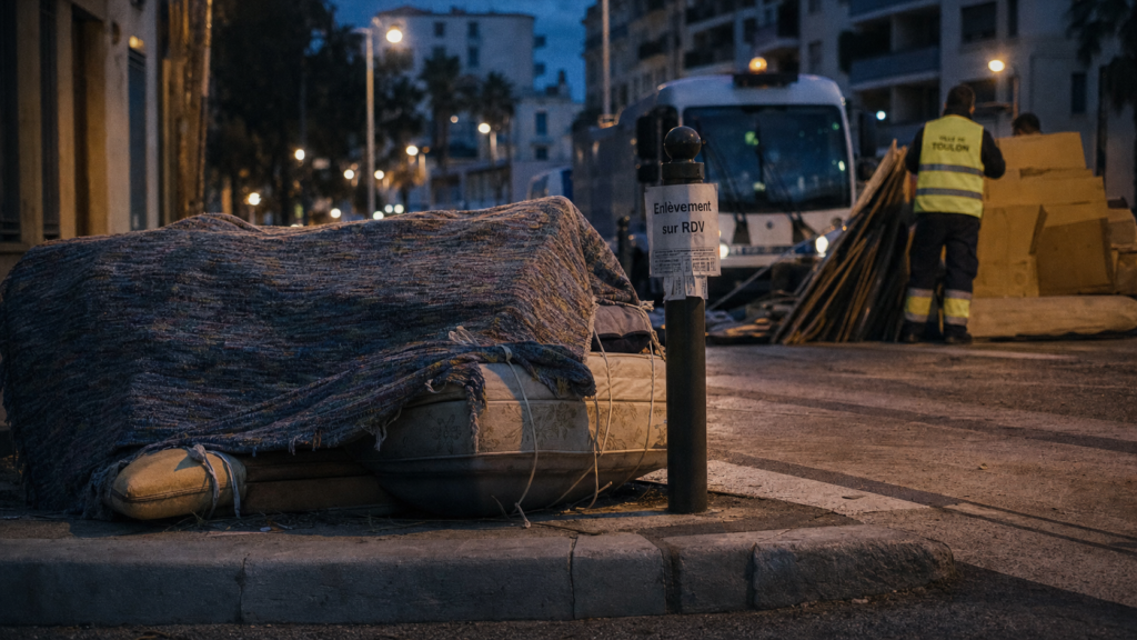 Encombrant toulon : canapé sur trottoir, 2 m³ max pour éviter l’amende