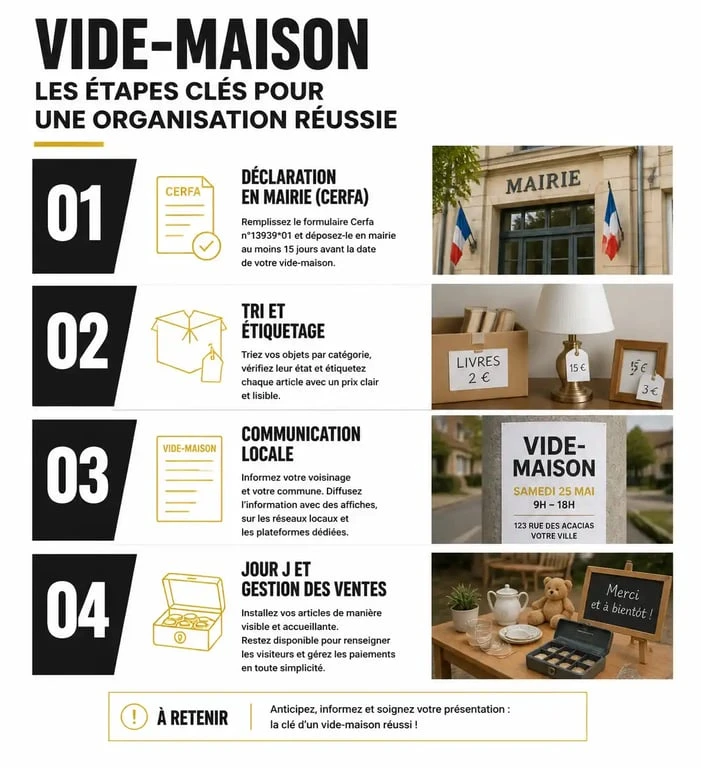 Étapes pour organiser un vide maison dans le 94 avec succès