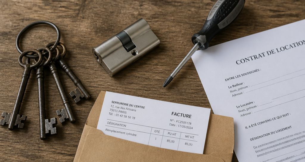 locataire changement de serrure clés cylindre