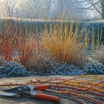 taille des cornouillers branches colorées hiver