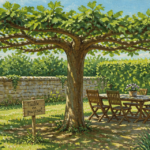 tailler un tilleul en parasol dans un jardin