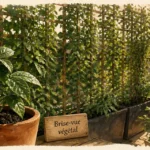 Brise vue plante sur terrasse : treillis grimpant et plantes persistantes