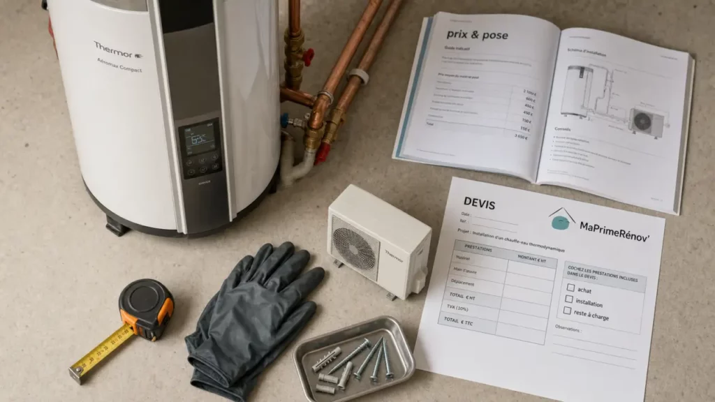 Chauffe eau thermodynamique prix : devis, installation et reste à charge