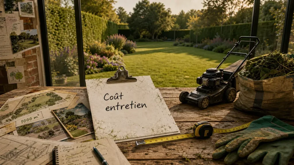 Coût entretien jardin 1000 m2 : postes qui font varier le devis