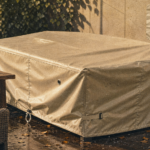 Housse pour mobilier de jardin 600D avec sangles et cordon de serrage
