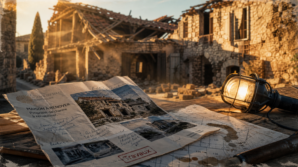 Maison abandonnée à vendre paca : bâtisse à restaurer en Provence-Alpes-Côte d’Azur