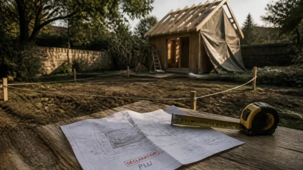 Construire un abri de jardin 5 m² : vérifier PLU et taxe d’aménagement