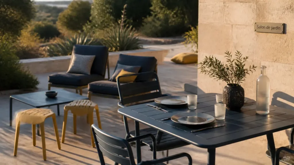 Salon de jardin Fermob pour repas et détente en extérieur