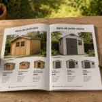 abri de jardin mr bricolage bois ou résine, échantillons