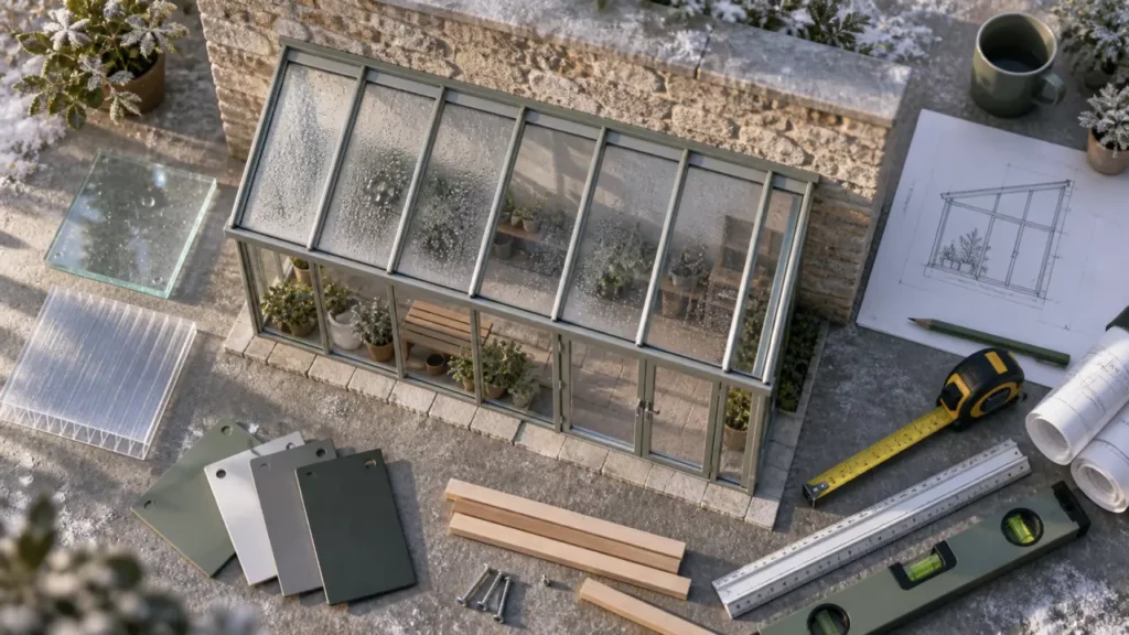 Serre de jardin adossable 6 m² pour terrasse