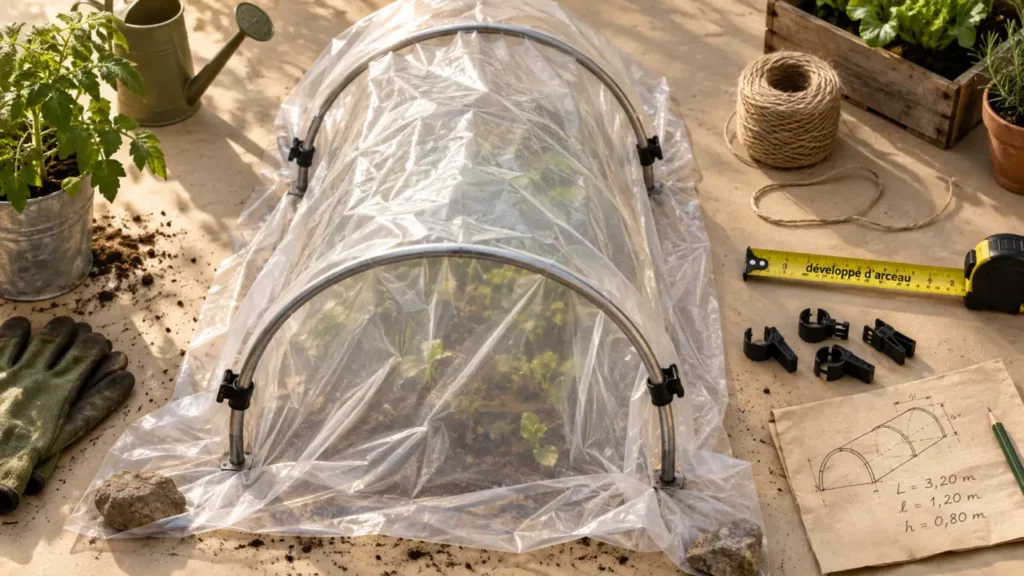 Bâche pour serre de jardin 200 microns PVC armé pour tunnel