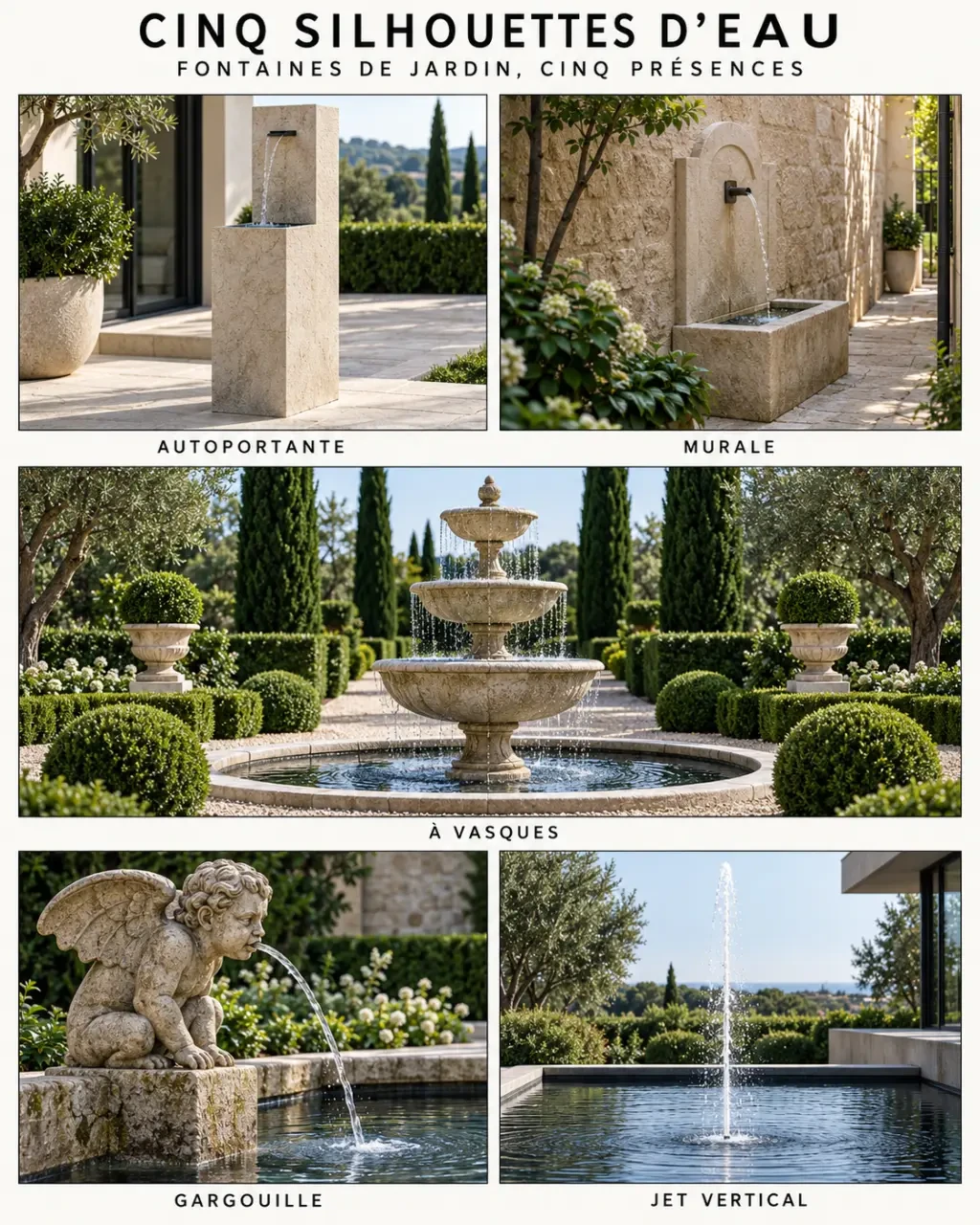 Les principaux styles de fontaine décoration jardin selon l’emplacement et l’aménagement extérieur