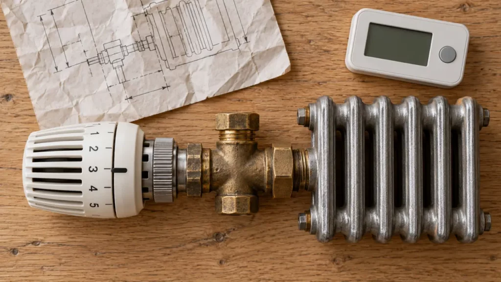 Fonctionnement vanne thermostatique : la tête règle le débit, pas la chaleur