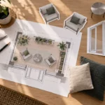 Petit salon de jardin : plan pour 2 places plutôt que 4 trop serrées